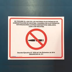 Letrero No Fumar Tabaco 01
