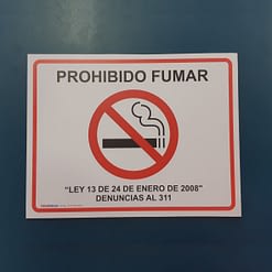 Letrero No Fumar Tabaco 01